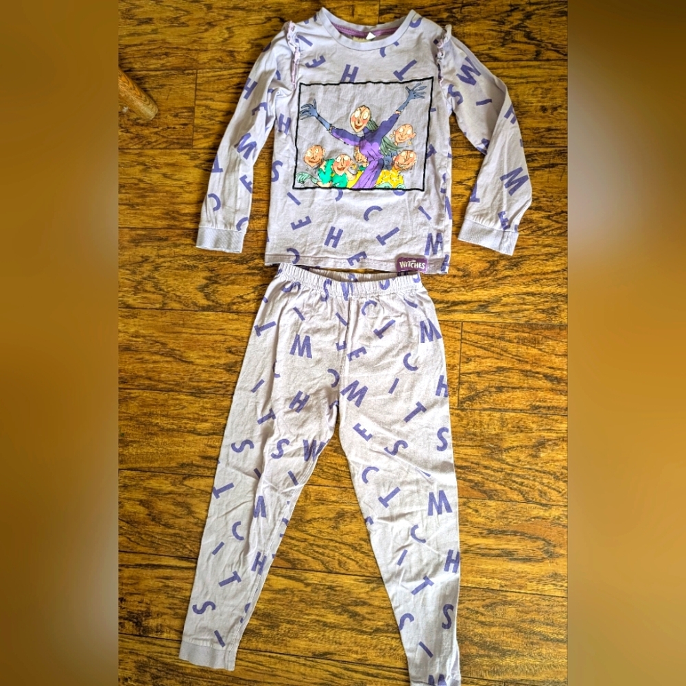 💥3/$24 Roald Dahl‎ The Witches Purple Long Sleeve Pajama Set